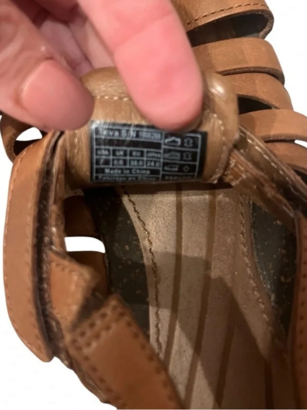 Teva Cabrillo Gladiator Wedge Sandals Women’s 7 Brown Leather - Picture 6 of 7